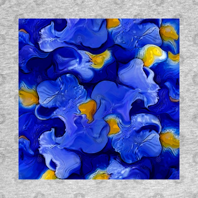 blue flowers abstract by KMdesign